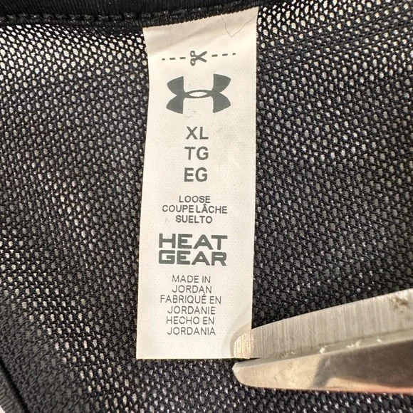 Under Armour HeatGear Racerback Tank Top Women XL Black Mesh Back | Athleisure - Picture 7 of 10